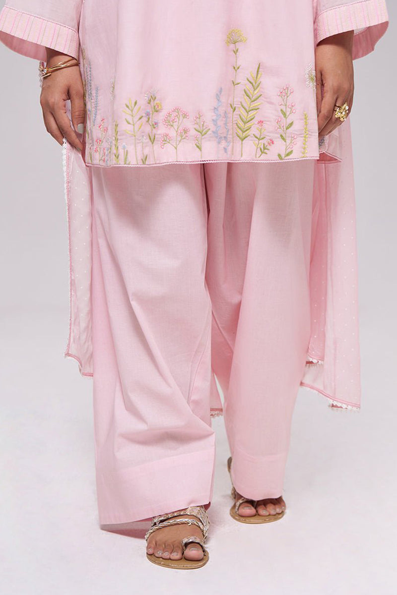 Light Pink Mul-Chanderi Kurta Set