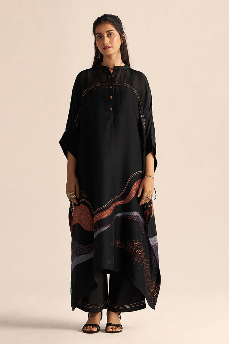 Black Silk Co-ord Set