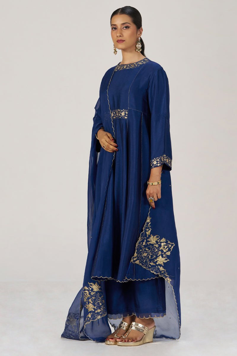 Deep Sapphire Blue Festive Kurta Set