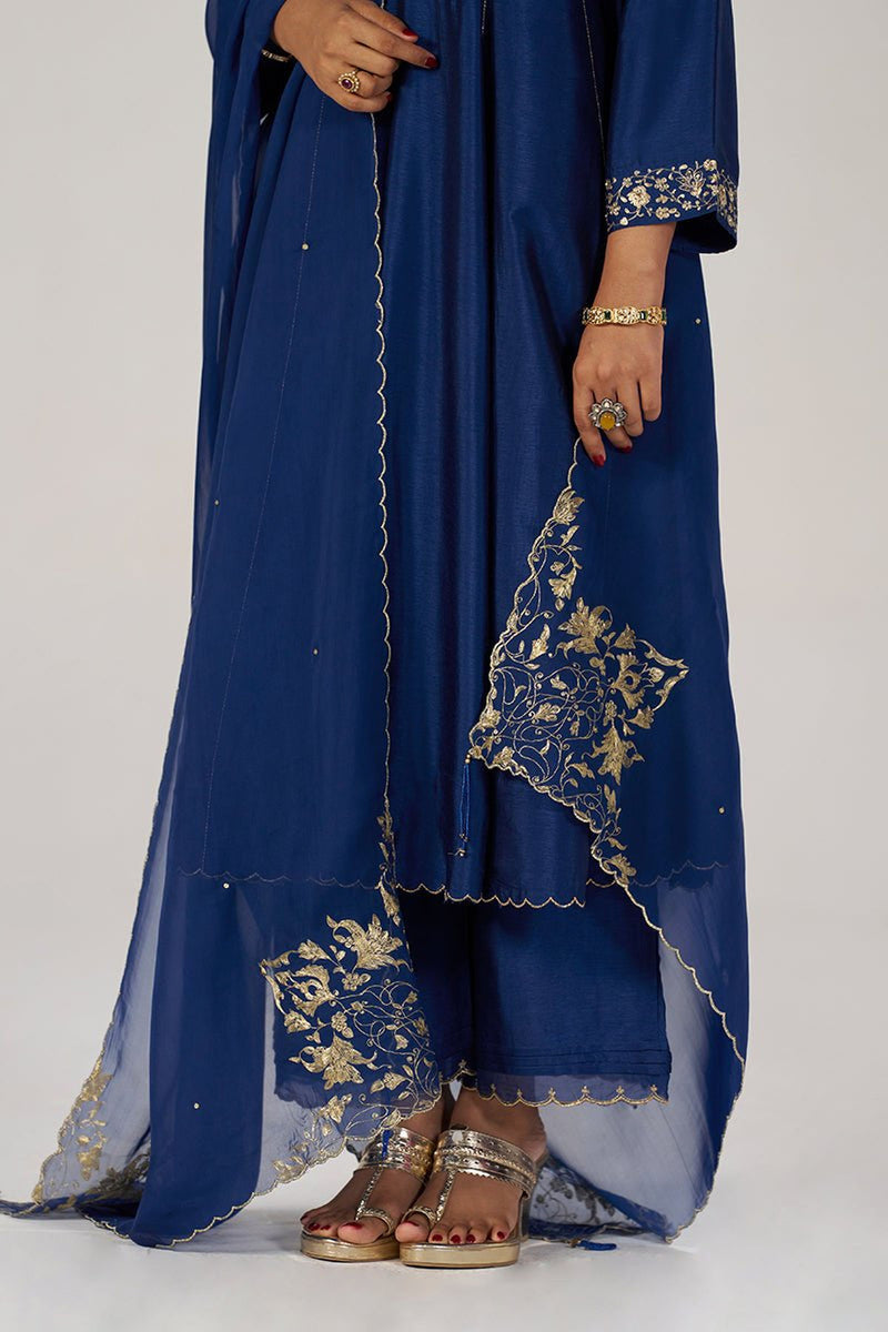 Deep Sapphire Blue Festive Kurta Set