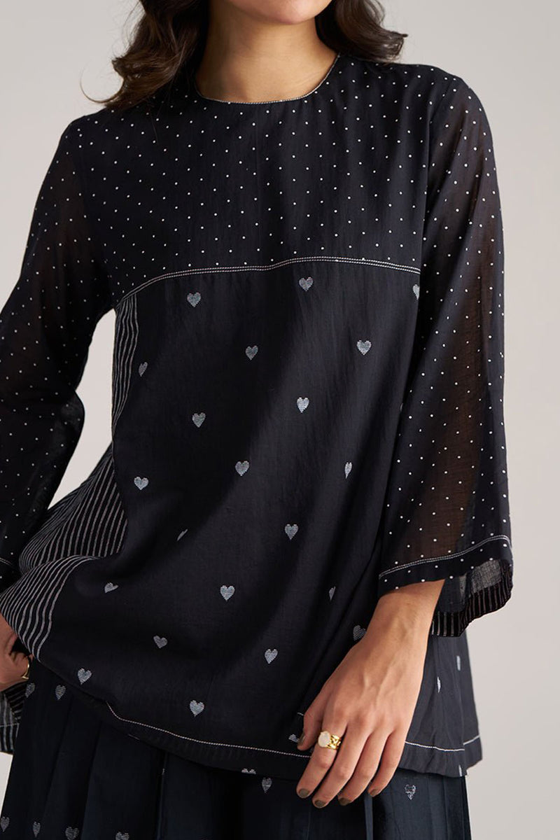 Black and White Mul-Mul Co-ord Set
