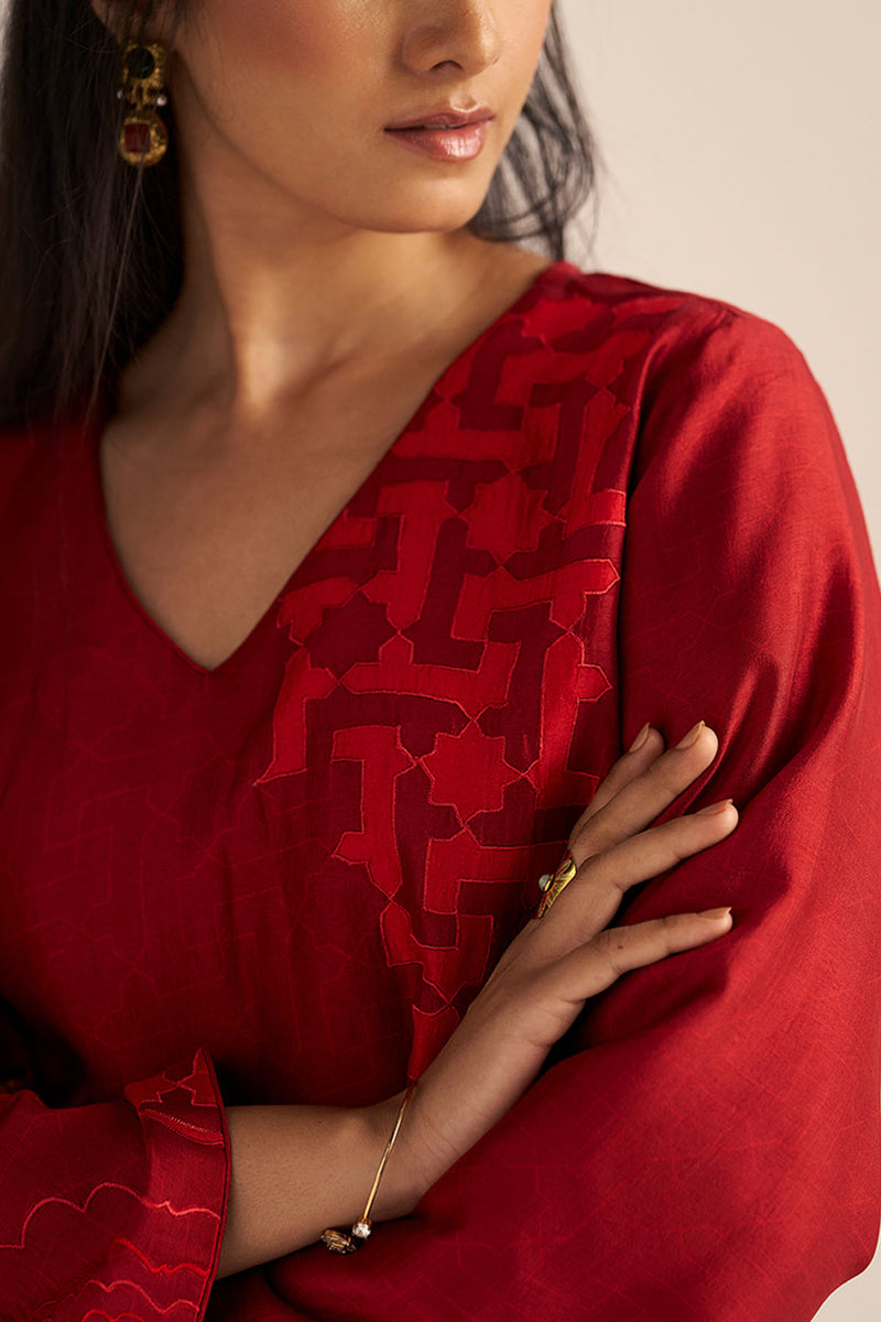 Chilli Pepper Silk Co-ord Set