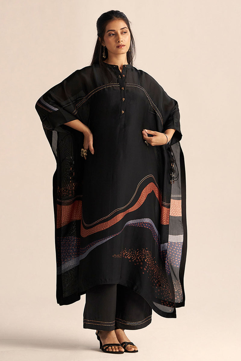 Black Silk Co-ord Set