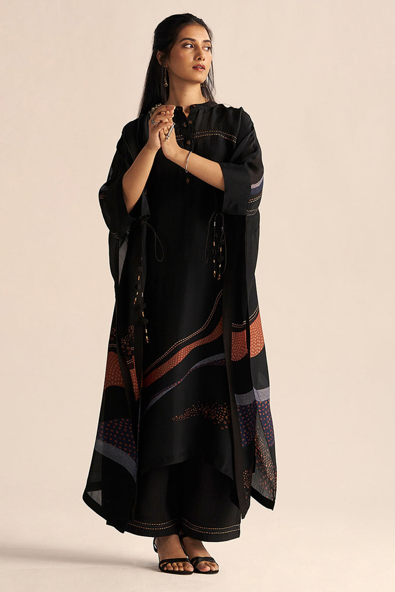 Black Silk Co-ord Set