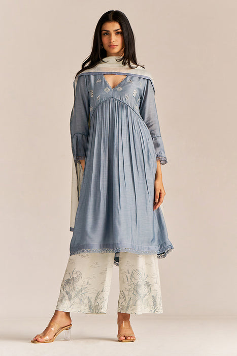 Stone Grey Kurta Set