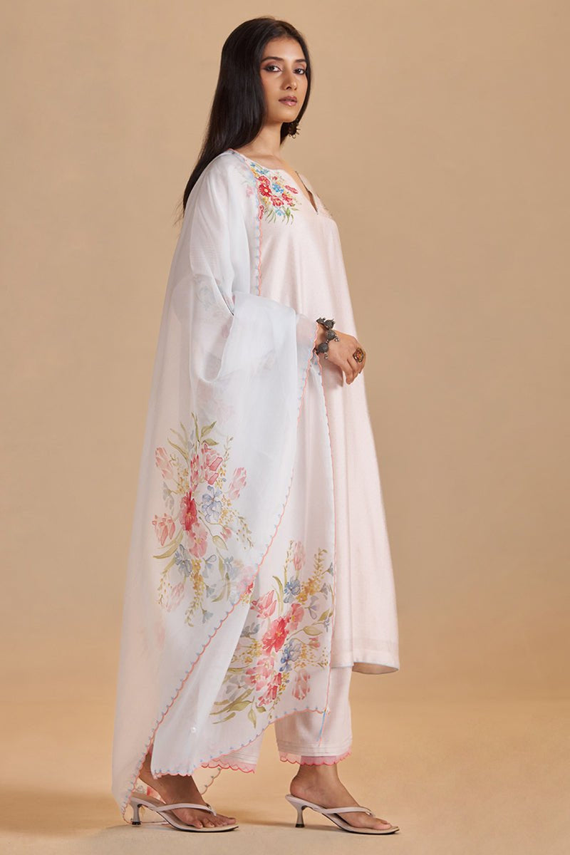 Sea Salt and Powder Blue Festive Kurta Set