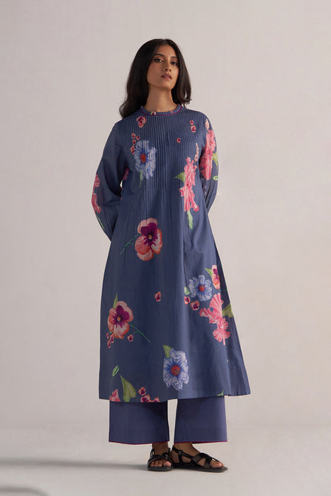 Nightshadow Blue Mul Cotton Co-ord Set