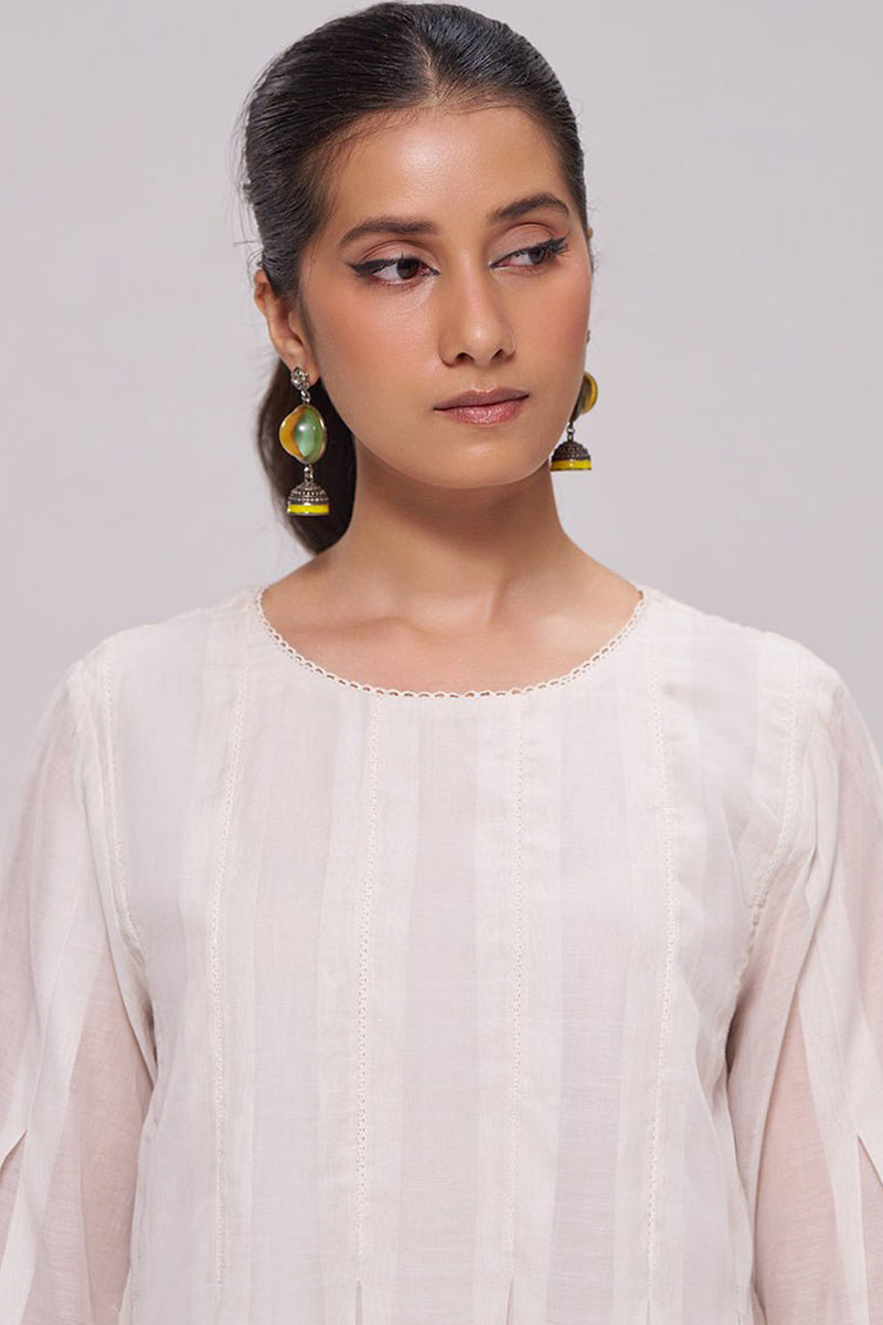 Ivory Mul-Chanderi Kurta Set