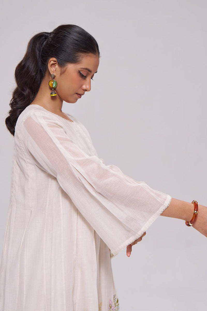 Ivory Mul-Chanderi Kurta Set