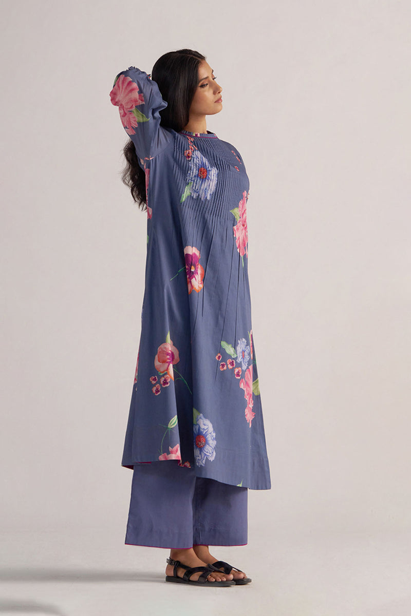 Nightshadow Blue Mul Cotton Co-ord Set