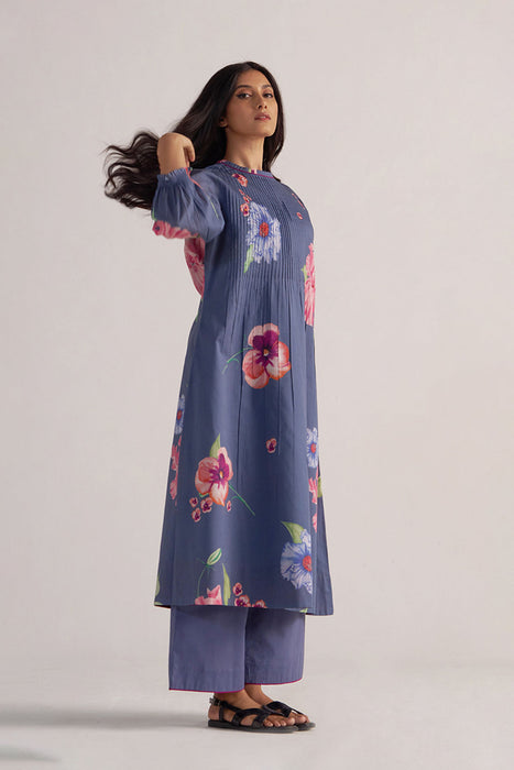 Nightshadow Blue Mul Cotton Co-ord Set