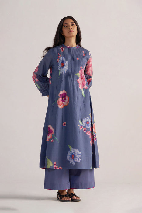 Nightshadow Blue Mul Cotton Co-ord Set