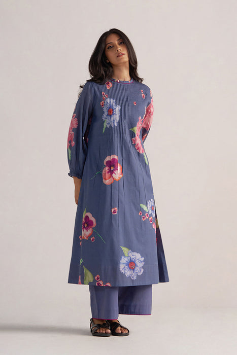 Nightshadow Blue Mul Cotton Co-ord Set