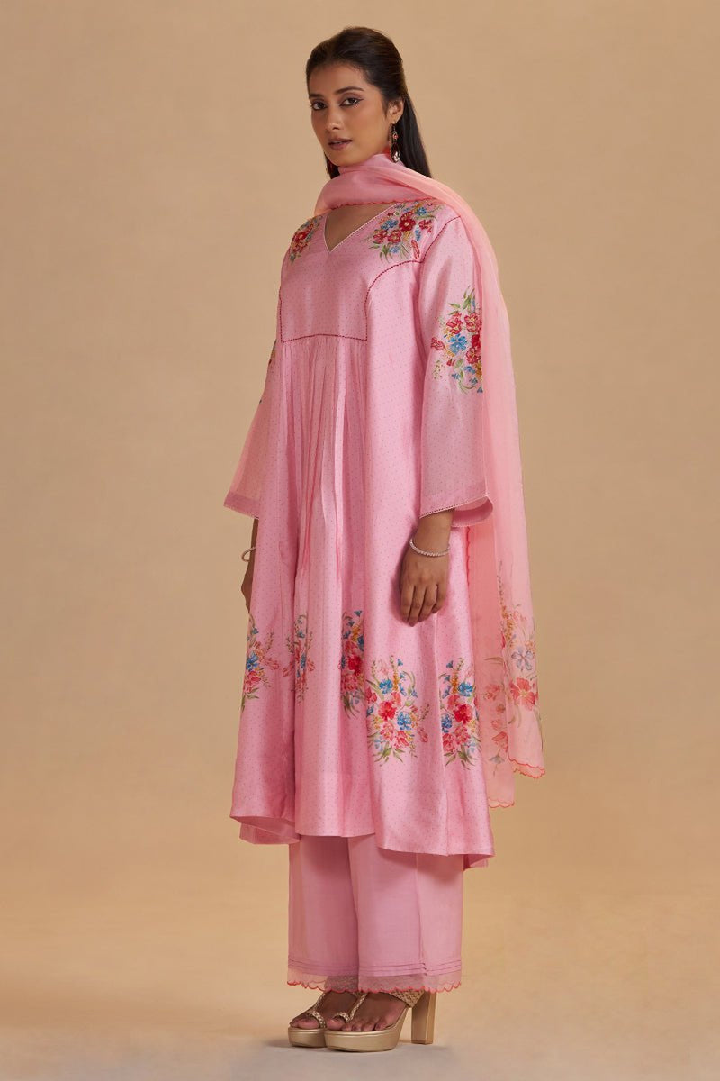 Coral Blush Festive Kurta Set