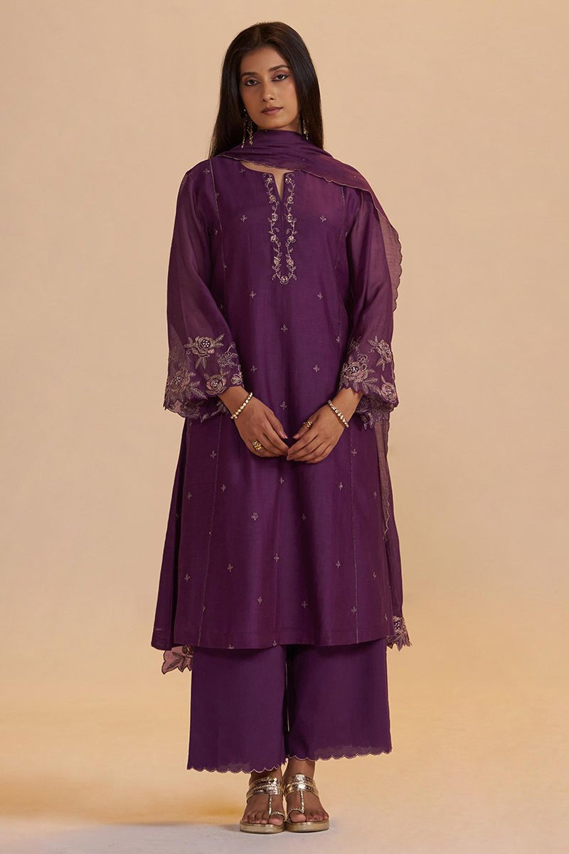 Purple Festive Kurta Set