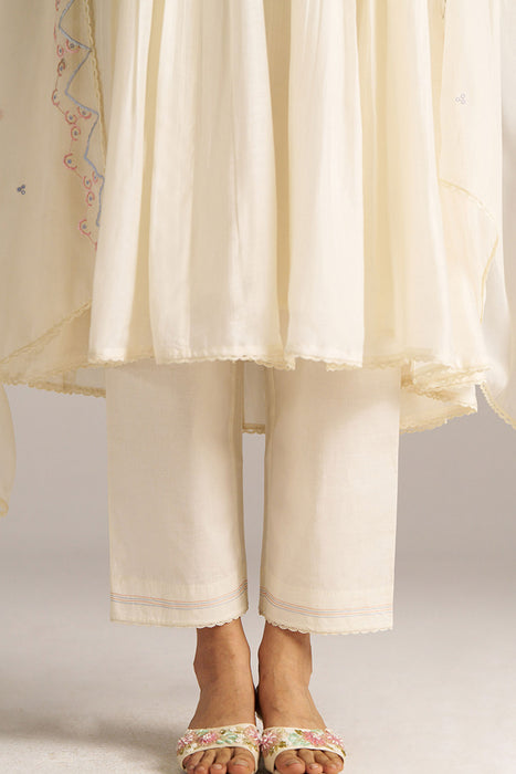 Ivory Bemberg Silk Festive Kurta Set