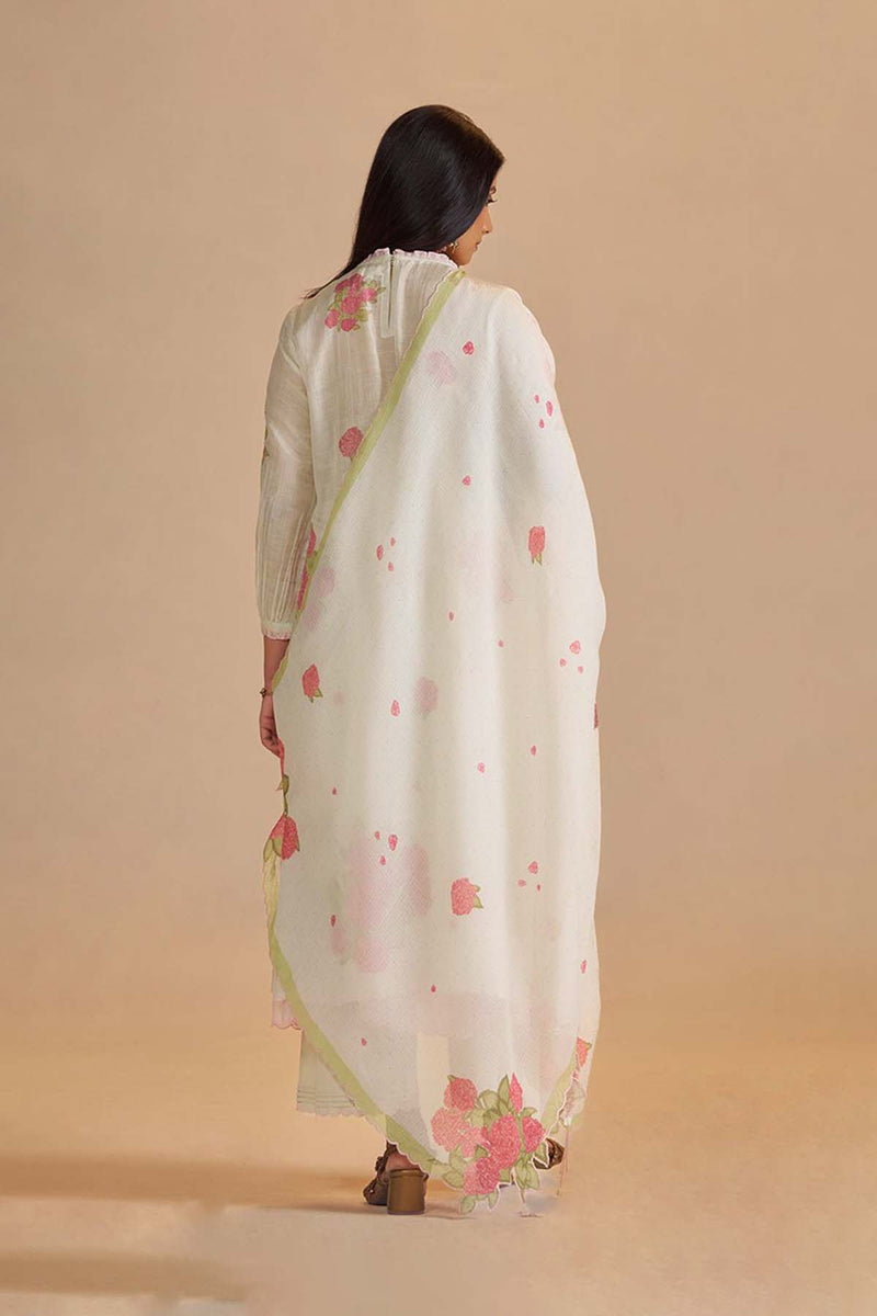 Butter Yellow Chanderi Light Festive Kurta Set