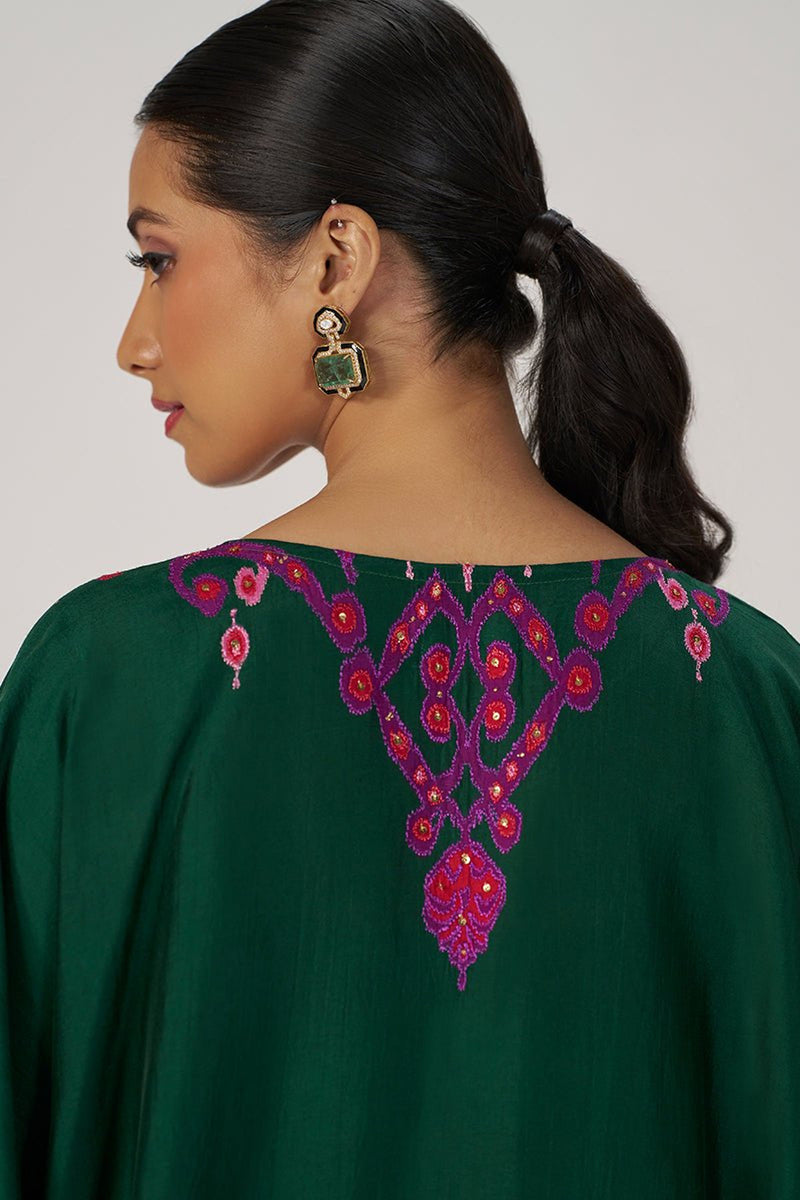 Evergreen Silk Festive Kaftaan Set
