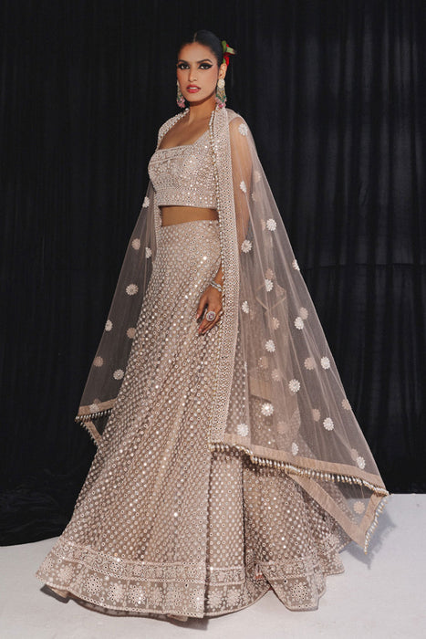 Mirrorwork BOOTI AND BORDER LEHENGA SET
