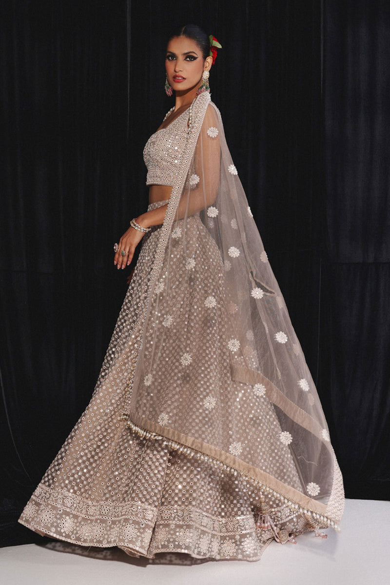 Mirrorwork BOOTI AND BORDER LEHENGA SET