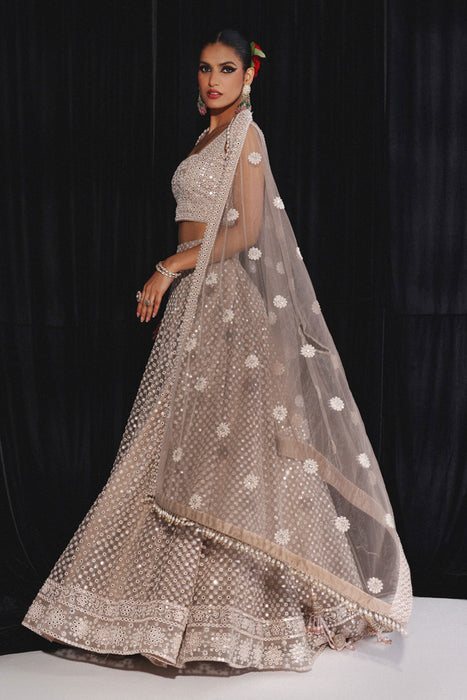 Mirrorwork BOOTI AND BORDER LEHENGA SET