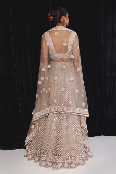 Mirrorwork BOOTI AND BORDER LEHENGA SET