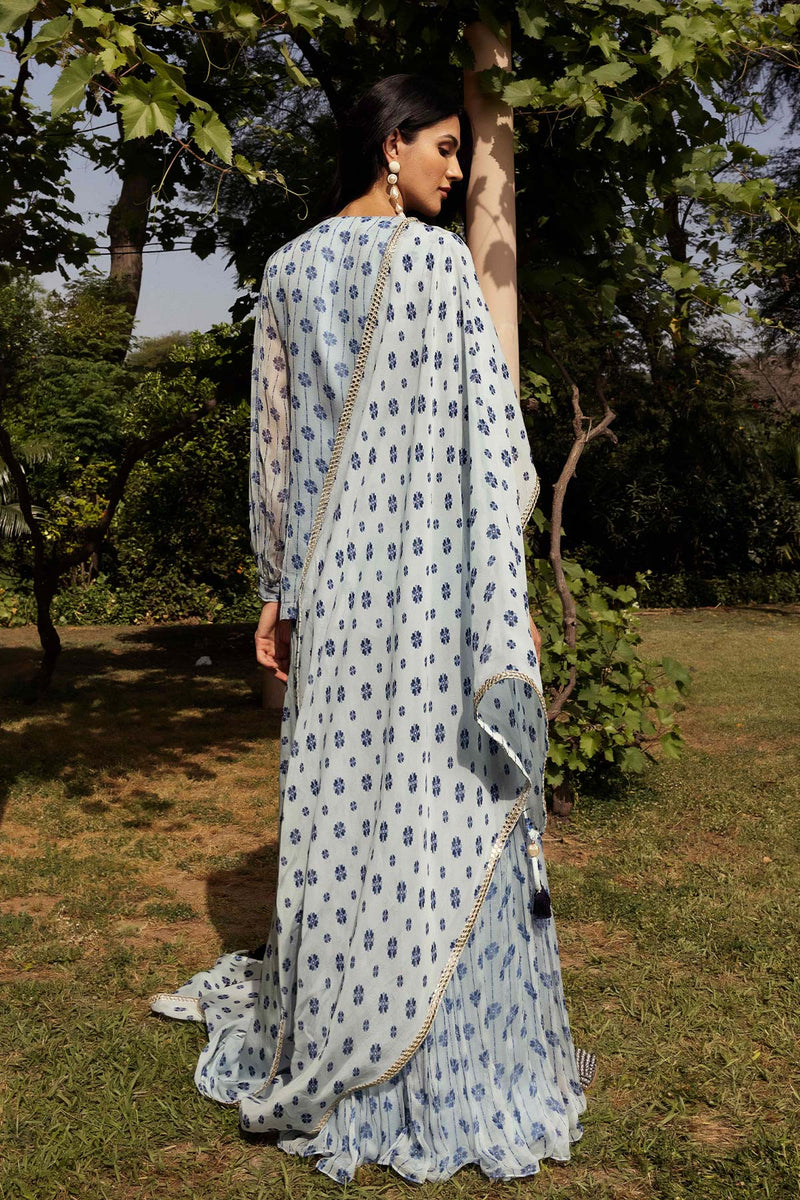Nazreen Sky Sharara Set