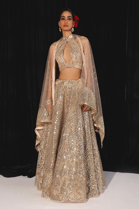 DIAMOND & PAISLEY TULLE MIRROR ACWORKLEHENGA SET