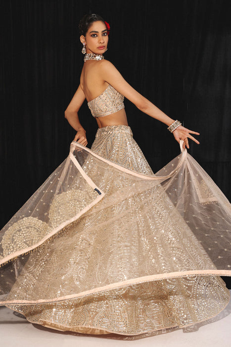 DIAMOND & PAISLEY TULLE MIRROR ACWORKLEHENGA SET