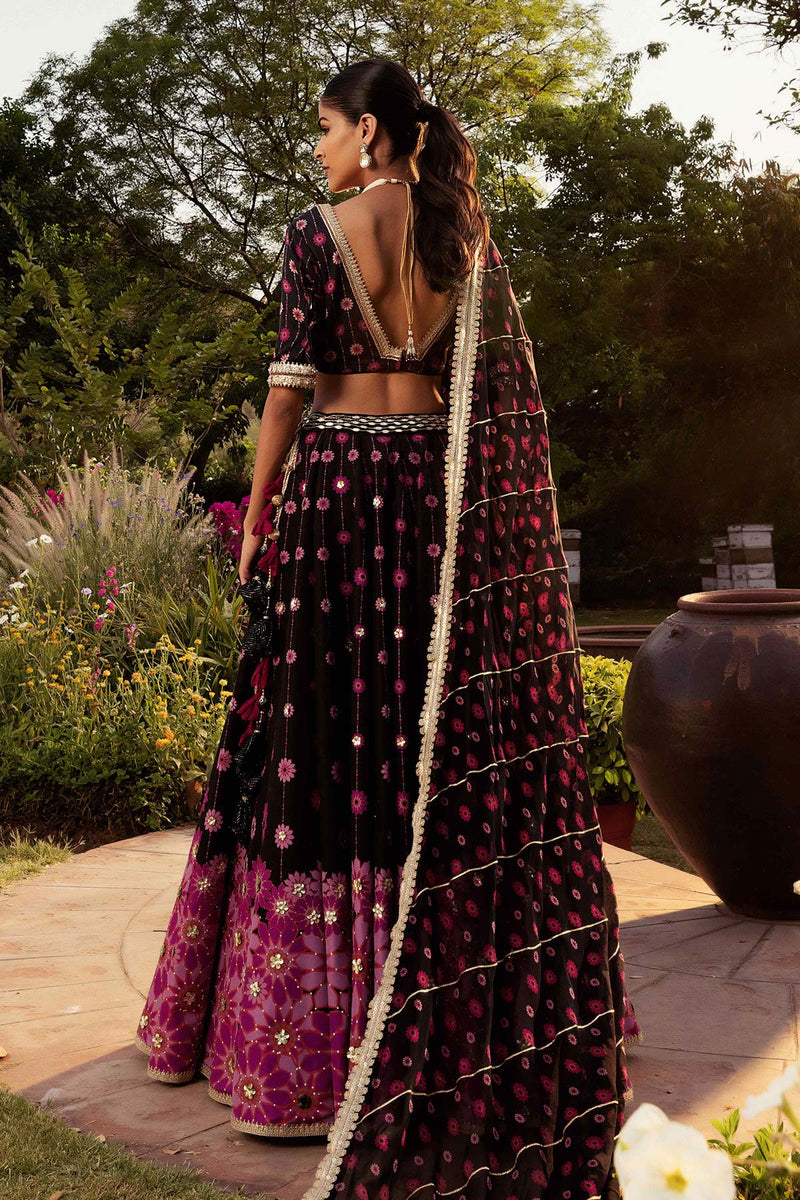 Nazreen Black Lehenga Set
