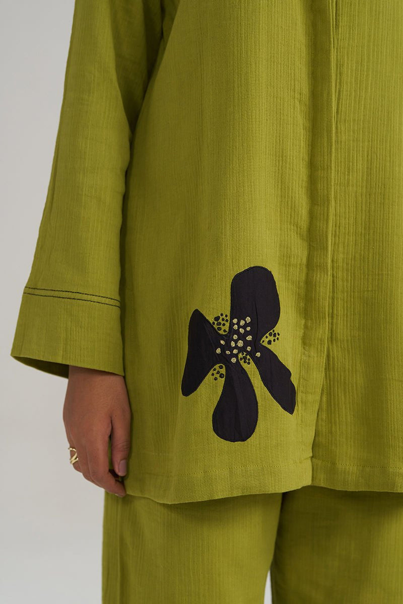 Lime Green Botanical Co-ord Set