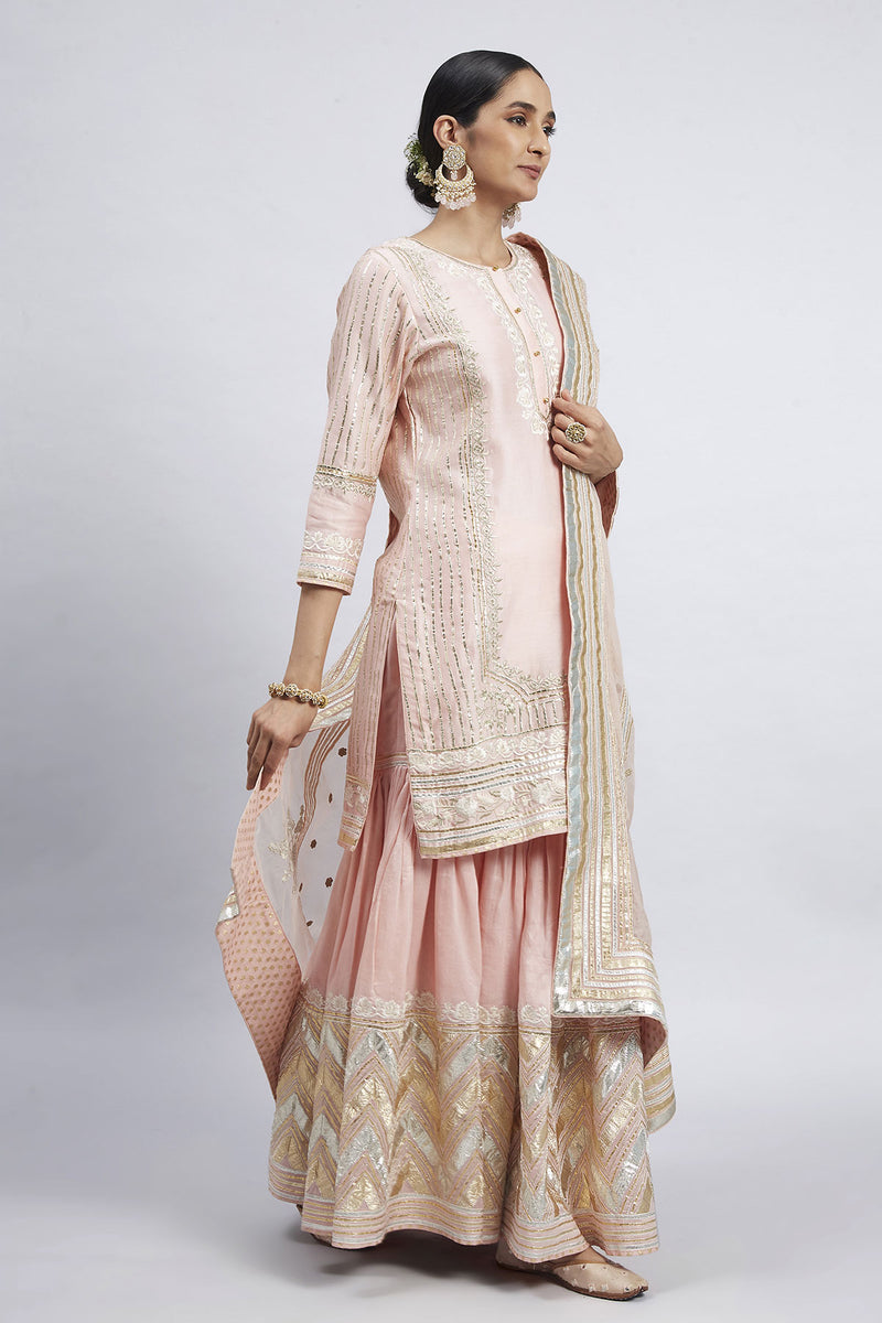 Erina- Short Kurta with Garara and Odhni