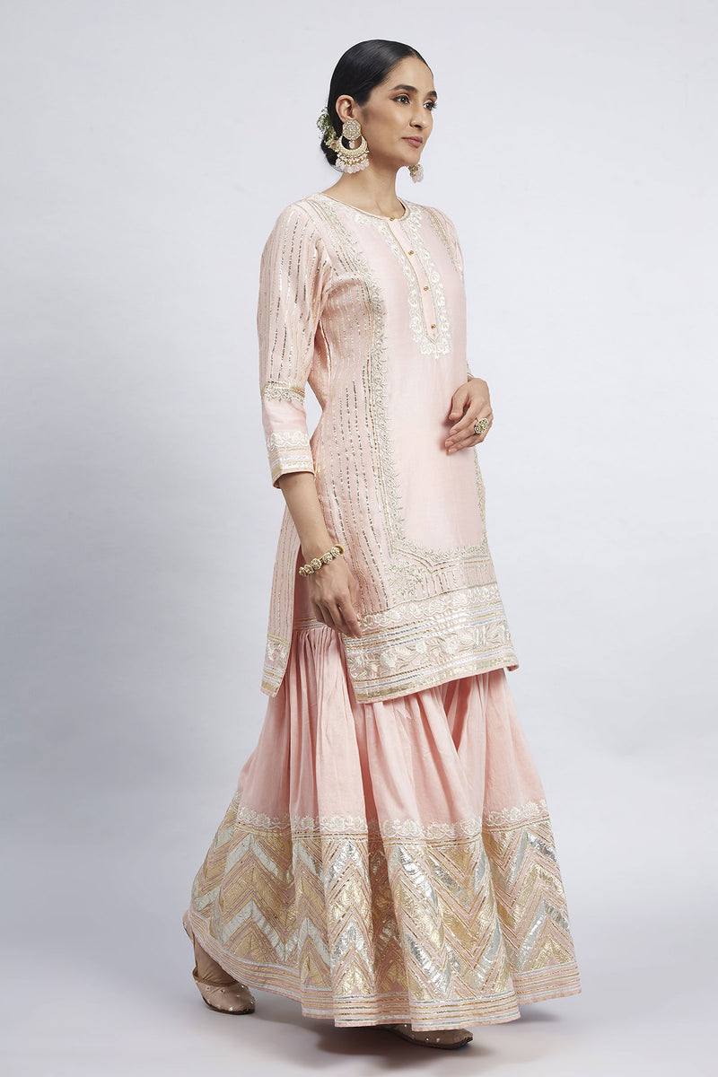 Erina- Short Kurta with Garara and Odhni