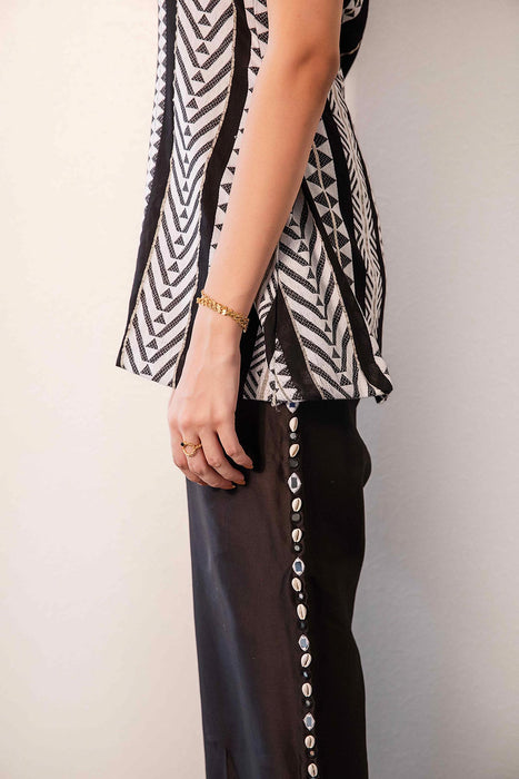 Coal Aztec Tunic Set