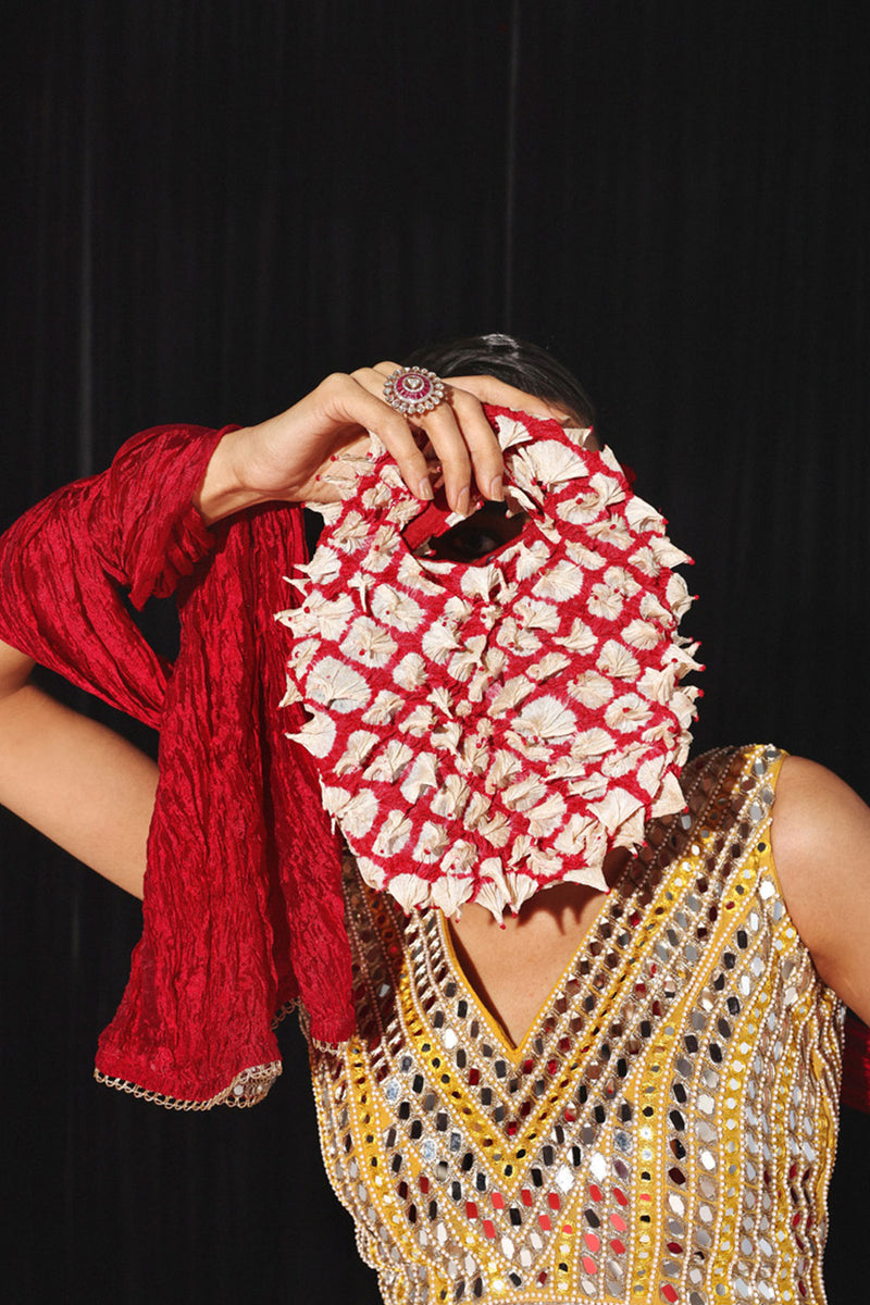 CRUSHED LEHENGA SET