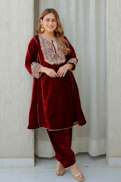 Nisreen - Short Kalidaar Chauga with Salwar