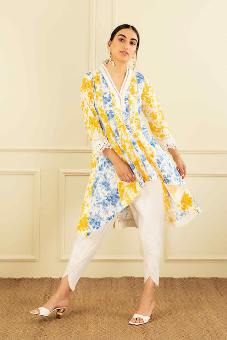 Porcelain Floral Kurta Set