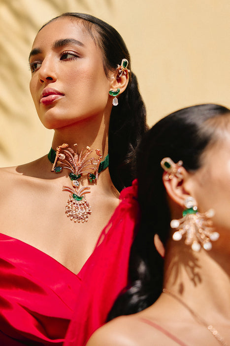 LE CLEO DROP EARRINGS IN JADE GREEN