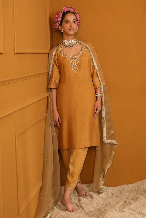 Shabana Dhoti Set - Gold