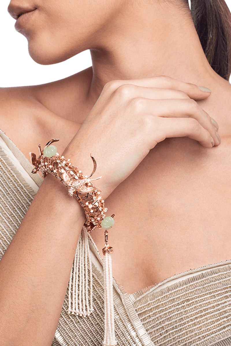 EDEN’S ARBOUR PEARL TASSEL BRACELET