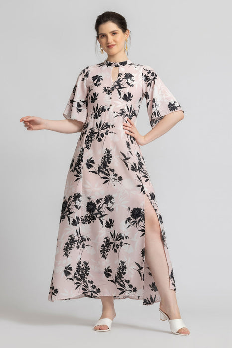 Blushing Petal Maxi Dress