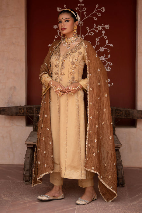 Zar Baari Hand-Embroidered A-line Kurta Set