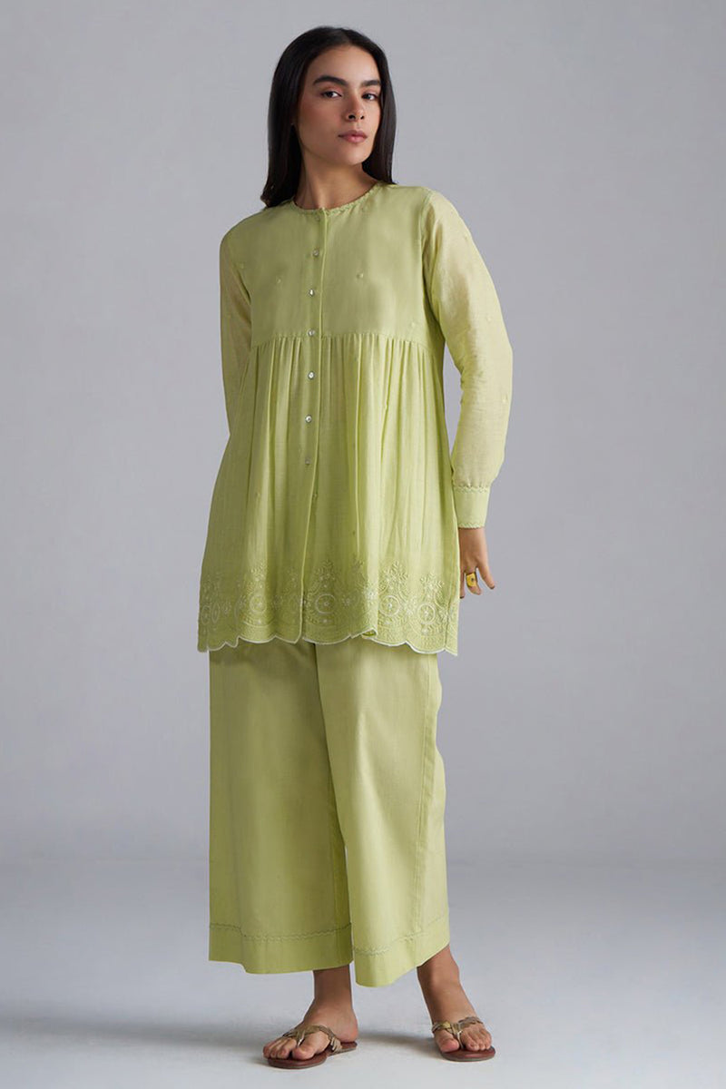 Fresh Mint Green Mul-Mul Co-ord Set