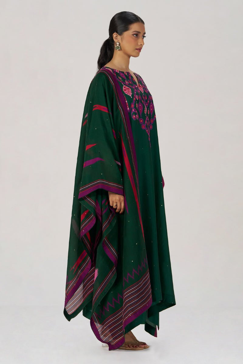 Evergreen Silk Festive Kaftaan Set