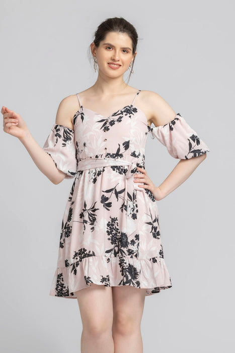 Blushing Petal Mini Dress