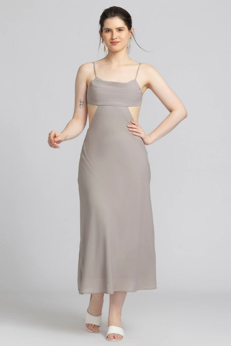 Ethereal Grey Midi Dress