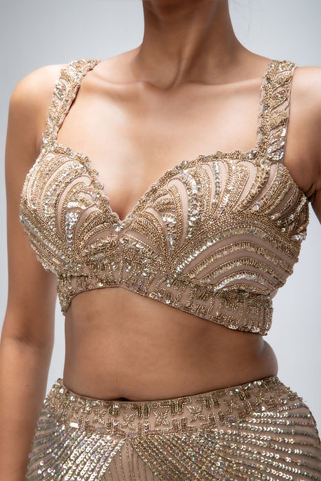 Golden Mirage Mermaid lehenga