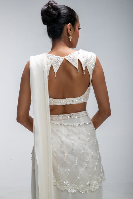 Ivory illume  Cascade saree