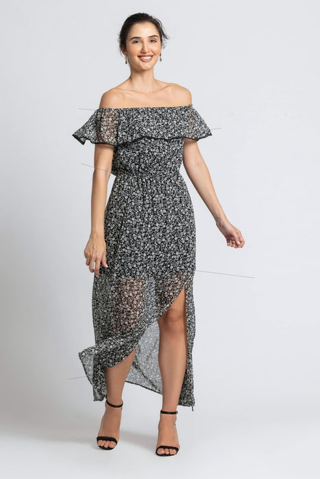 Moonlit Romance Off Shoulder Dress