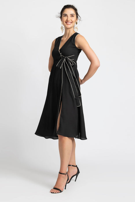 Noir Allure Midi Dress